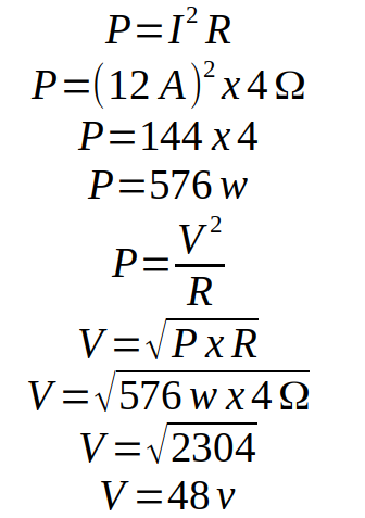 Equation Primers 1: Ohms Law / Power / Voltage Ratio.